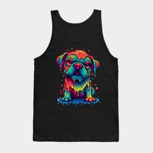 Colorful melting Dog with neon colors #2 Tank Top